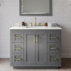 Custom image for Dark Gray with Brushed Gold Trim / Giotto Quartz / 34