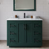 Custom image for Green with Matte Black Trim / White Carrara Marble / 34