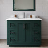 Custom image for Green with Matte Black Trim / White Cultured Marble / No Mirror