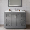 Custom image for Dark Gray with Brushed Nickel Trim / White Cultured Marble / 34