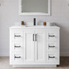 Custom image for White with Matte Black Trim / White Cultured Marble / No Mirror