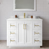 Custom image for White with Brushed Gold Trim / White Quartz / 34