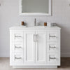 Custom image for White with Brushed Nickel Trim / Carrara Cultured Marble / No Mirror