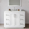 Custom image for White with Brushed Nickel Trim / Giotto Quartz / No Mirror