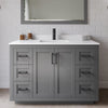 Custom image for Dark Gray with Matte Black Trim / White Cultured Marble / 46