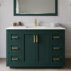 Custom image for Green with Brushed Gold Trim / Carrara Cultured Marble / 46