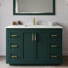 Custom image for Green with Brushed Gold Trim / Giotto Quartz / No Mirror
