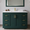 Custom image for Green with Brushed Gold Trim / White Cultured Marble / 46