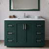 Custom image for Green with Brushed Nickel Trim / White Carrara Marble / No Mirror