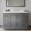 Custom image for Dark Gray with Brushed Gold Trim / White Quartz / 46