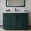 Custom image for Green with Matte Black Trim / White Carrara Marble / No Mirror