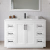 Custom image for White with Matte Black Trim / Carrara Cultured Marble / 46
