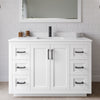 Custom image for White with Matte Black Trim / White Cultured Marble / 46