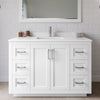 Custom image for White with Brushed Nickel Trim / White Cultured Marble / 46