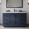 Custom image for Dark Blue with Matte Black Trim / White Carrara Marble / 46