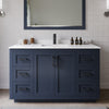 Custom image for Dark Blue with Matte Black Trim / White Cultured Marble / 46