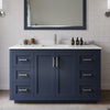 Custom image for Dark Blue with Brushed Nickel Trim / Carrara Cultured Marble / No Mirror