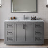 Custom image for Dark Gray with Matte Black Trim / White Carrara Marble / 46