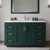 Custom image for Green with Brushed Gold Trim / Carrara Cultured Marble / 46