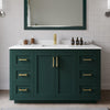 Custom image for Green with Brushed Gold Trim / White Cultured Marble / 46