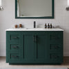 Custom image for Green with Matte Black Trim / Carrara Cultured Marble / 46