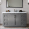 Custom image for Dark Gray with Brushed Nickel Trim / White Carrara Marble / 46
