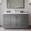 Custom image for Dark Gray with Brushed Nickel Trim / White Cultured Marble / No Mirror
