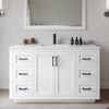 Custom image for White with Matte Black Trim / Carrara Cultured Marble / 46