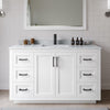 Custom image for White with Matte Black Trim / White Carrara Marble / 46