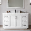 Custom image for White with Matte Black Trim / White Cultured Marble / No Mirror