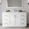 Custom image for White with Brushed Nickel Trim / Carrara Cultured Marble / No Mirror