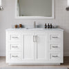 Custom image for White with Brushed Nickel Trim / White Carrara Marble / 46