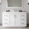 Custom image for White with Brushed Nickel Trim / White Cultured Marble / 46
