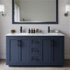 Custom image for Dark Blue with Matte Black Trim / White Carrara Marble / 58