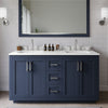 Custom image for Dark Blue with Brushed Nickel Trim / White Quartz / 58