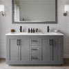 Custom image for Dark Gray with Matte Black Trim / Carrara Cultured Marble / No Mirror