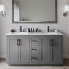 Custom image for Dark Gray with Matte Black Trim / White Carrara Marble / 58