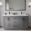 Custom image for Dark Gray with Matte Black Trim / White Quartz / No Mirror