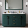 Custom image for Green with Brushed Gold Trim / Carrara Cultured Marble / 58