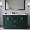 Custom image for Green with Brushed Gold Trim / White Quartz / No Mirror