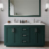 Custom image for Green with Brushed Nickel Trim / Carrara Cultured Marble / No Mirror