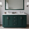 Custom image for Green with Brushed Nickel Trim / White Cultured Marble / No Mirror