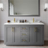 Custom image for Dark Gray with Brushed Gold Trim / White Quartz / 58