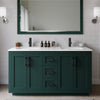 Custom image for Green with Matte Black Trim / Carrara Cultured Marble / No Mirror