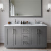 Custom image for Dark Gray with Brushed Nickel Trim / White Carrara Marble / No Mirror