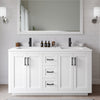 Custom image for White with Matte Black Trim / White Cultured Marble / 58