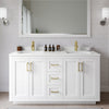 Custom image for White with Brushed Gold Trim / White Quartz / 58