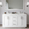 Custom image for White with Brushed Nickel Trim / White Quartz / 58