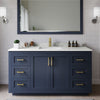 Custom image for Dark Blue with Brushed Gold Trim / Giotto Quartz / No Mirror