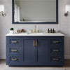 Custom image for Dark Blue with Brushed Gold Trim / Giotto Quartz / No Mirror